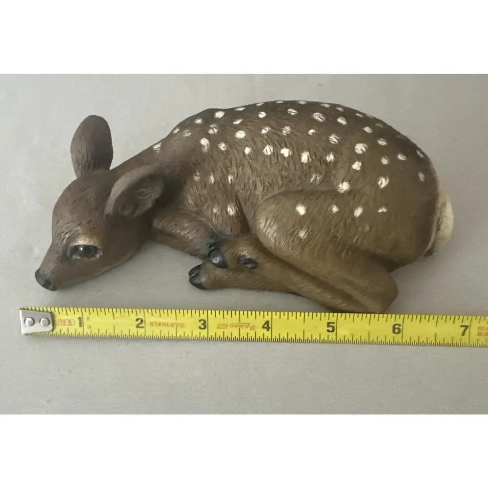 Vintage Homco Deer Family 1985 Buck Doe Fawn Resin Farmhouse Man Cave Cabin USA